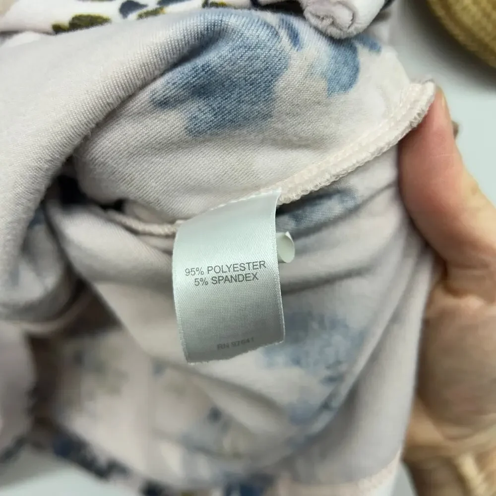 J Jill Velvet Flower Floral Long Sleeve Top Plus Size 2X Purple Blue Long Sleeve - Picture 7 of 7